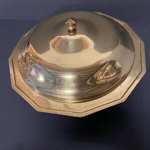 Vintage Brass Covered Dish